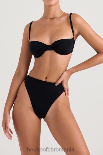 îmbrăcăminte House of CB Top bikini negru monaco cu sârmă X4F681231