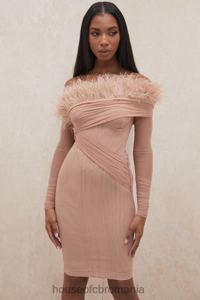 îmbrăcăminte House of CB rochie corset din plasă naira blush X4F68589