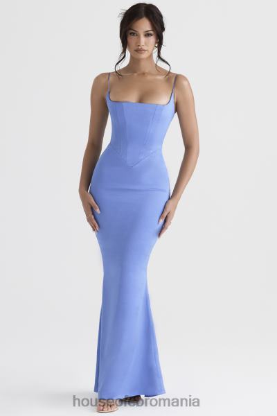 îmbrăcăminte House of CB rochie maxi corset din satin periwinkle olivette X4F68397