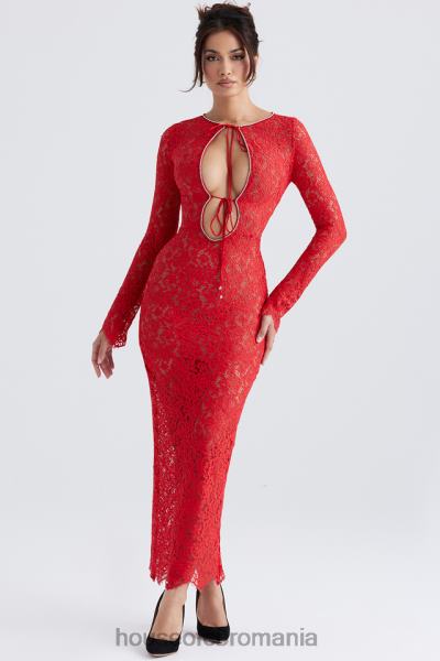 îmbrăcăminte House of CB rochie maxi din dantela rosie lisandra X4F68340