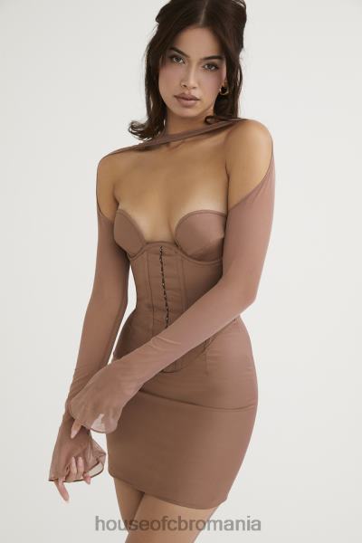 îmbrăcăminte House of CB rochie mini corset structurat mocha mayara X4F68480