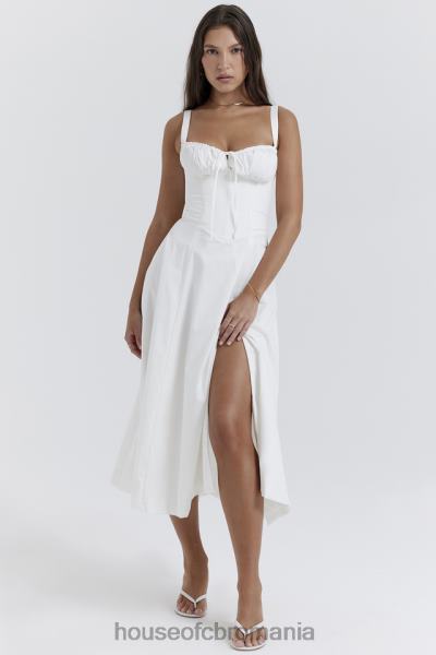 îmbrăcăminte House of CB rochie de soare bustieră albă carmen X4F68201