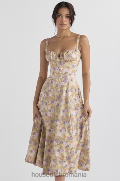 îmbrăcăminte House of CB rochie de soare bustieră cu imprimeu bujor carmen X4F68429