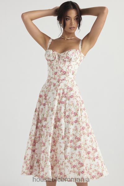 îmbrăcăminte House of CB rochie de soare bustieră cu imprimeu trandafir carmen X4F68436