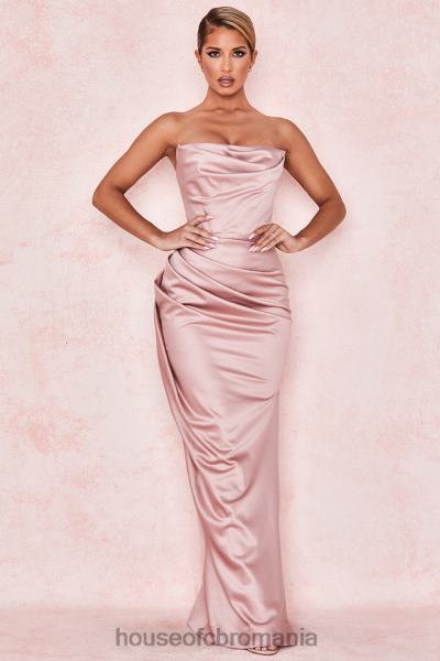 îmbrăcăminte House of CB rochie fără bretele din satin blush adrienne X4F68629