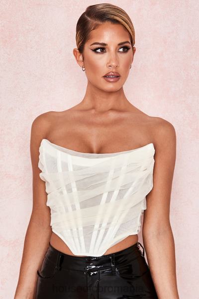 îmbrăcăminte House of CB corset cu os melinda ivoire X4F68108