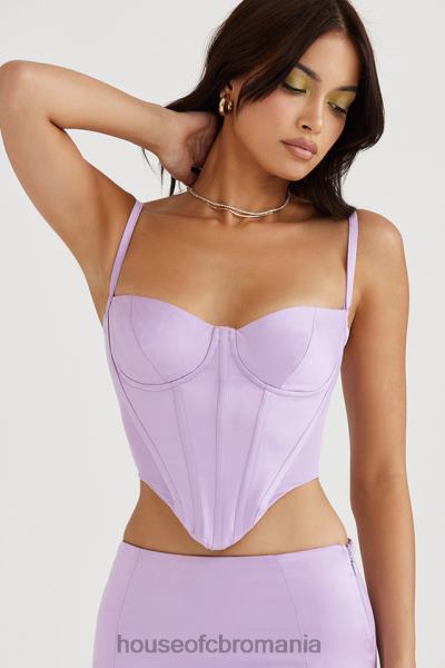 îmbrăcăminte House of CB corset din satin orhidee tamsin X4F6857