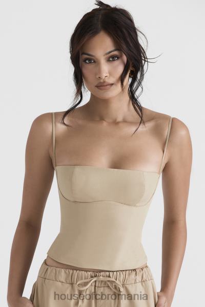 îmbrăcăminte House of CB corset structurat audette camel X4F6846