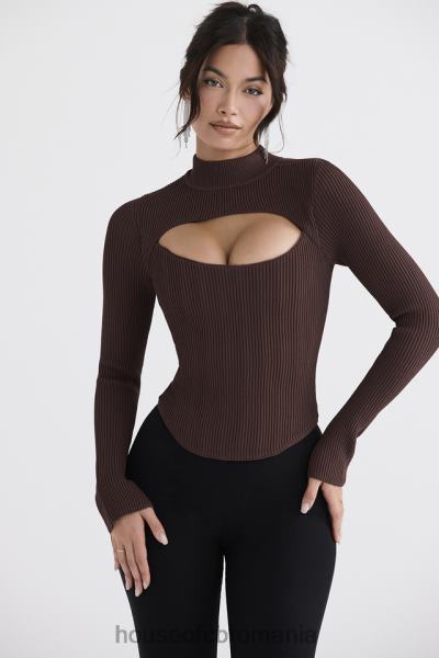 îmbrăcăminte House of CB corset tricotat georgina cacao X4F6832