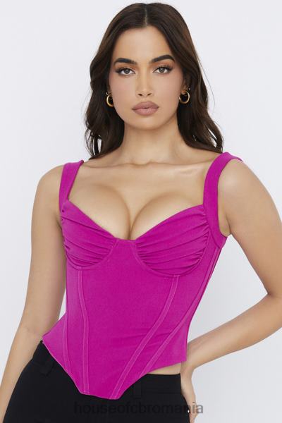 îmbrăcăminte House of CB top corset dezosat dana fucsia X4F6875