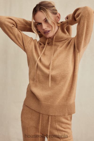 îmbrăcăminte House of CB hanorac jionni camel cashmere amestec X4F68651