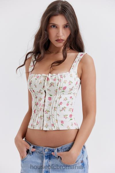 îmbrăcăminte House of CB top floral cu imprimeu chicca rose X4F68677