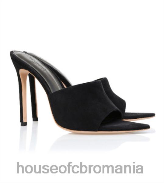 pantofi House of CB mule ascuțit andromeda de piele intoarsa neagra X4F681112